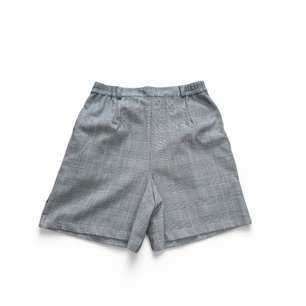 Women’s Gray Plaid Tailored Shorts - Picture 4 of 6